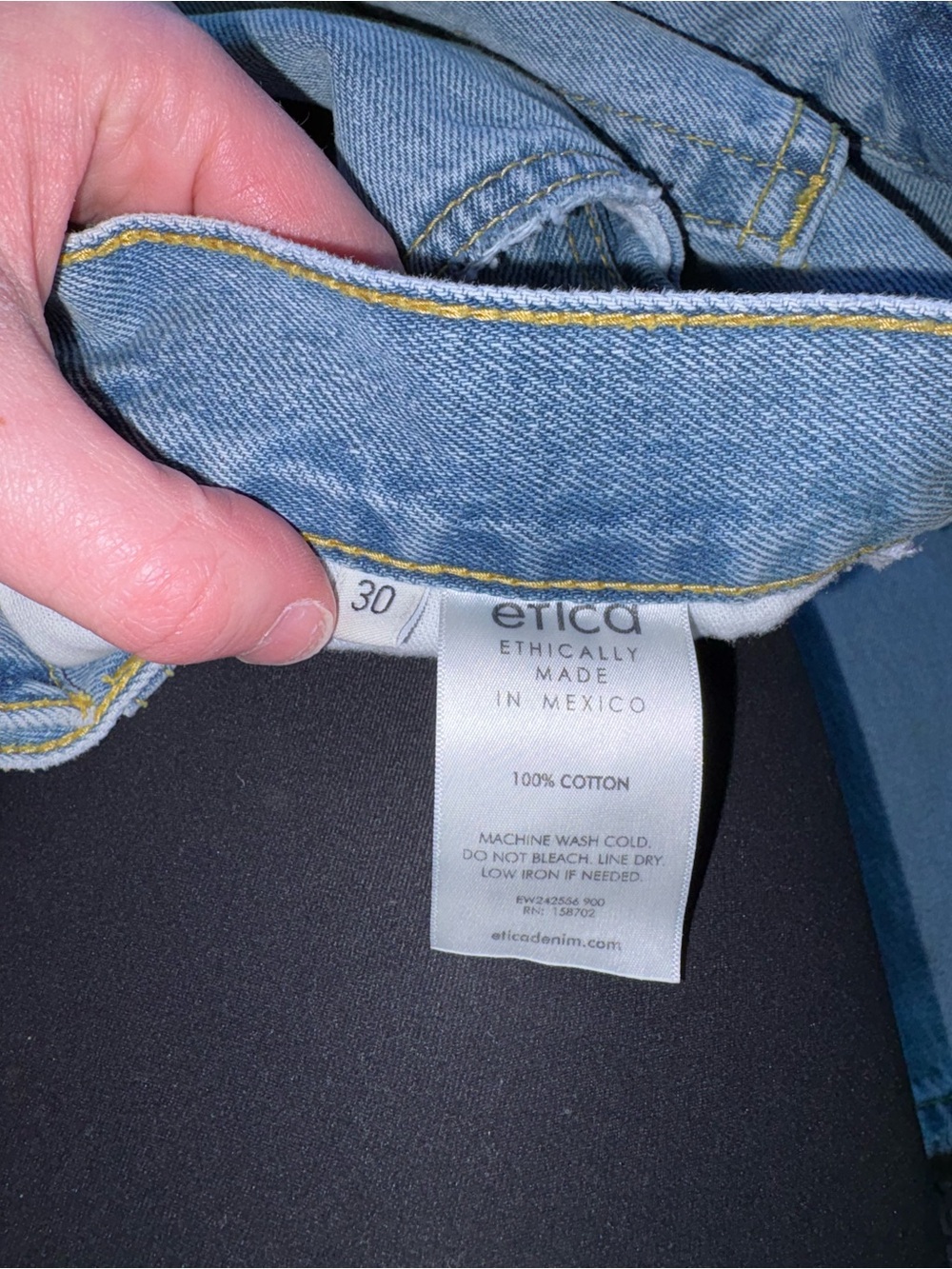 Anthropologie Etica Stanton High Rise Relaxed Straight Wide Leg Jeans size 30 - Picture 10 of 14
